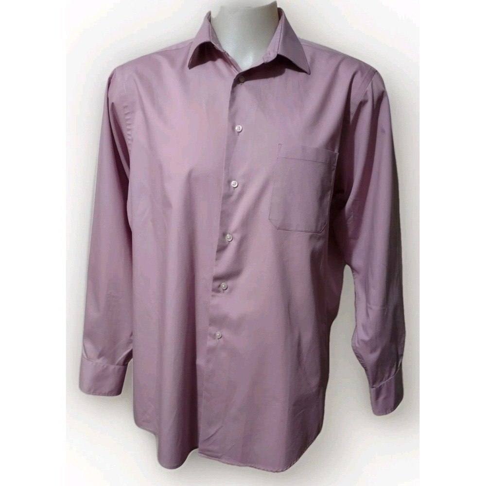 JOE Joseph Abboud Dress Shirt Men's 16.5 34/35 Purple Button up Long Sleeve